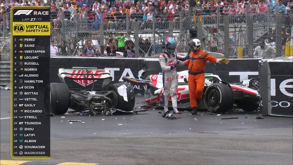 Video: Mick Schumacher Crash Slices Back Of Car In Half | 2022 F1 Monaco GP