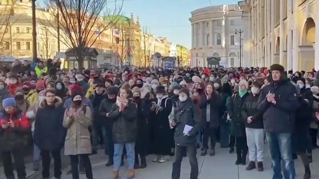 Demonstrations in St Petersburg 