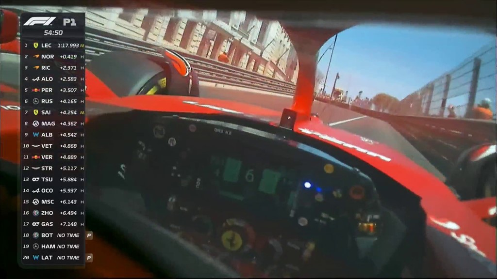 Mustsee helmet cam view of Charles Leclerc's F175 starting procedure