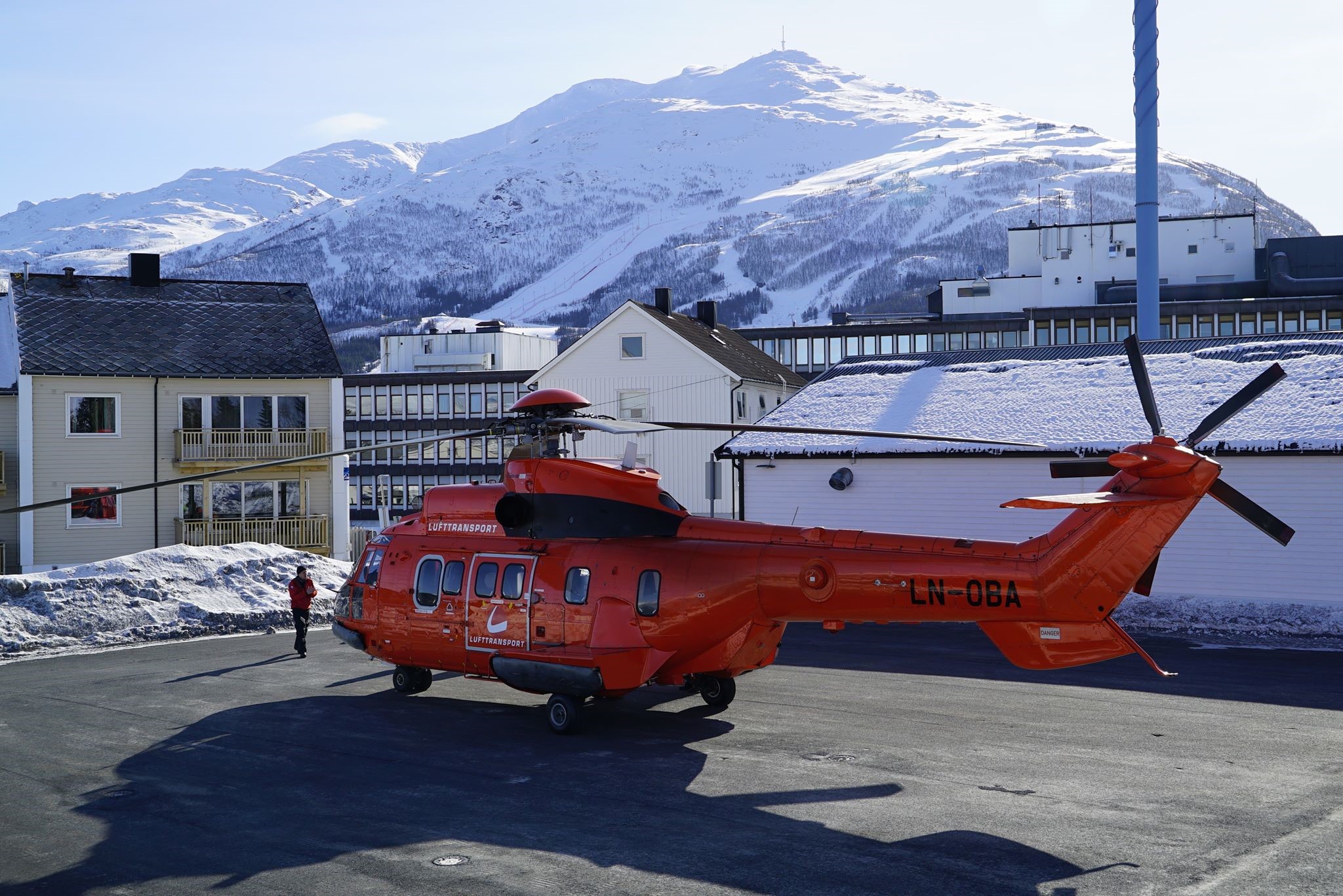 «Koronahelikopteret» ved UNN Narvik.